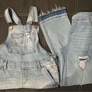 Justice Light Blue Denim Bodysuit